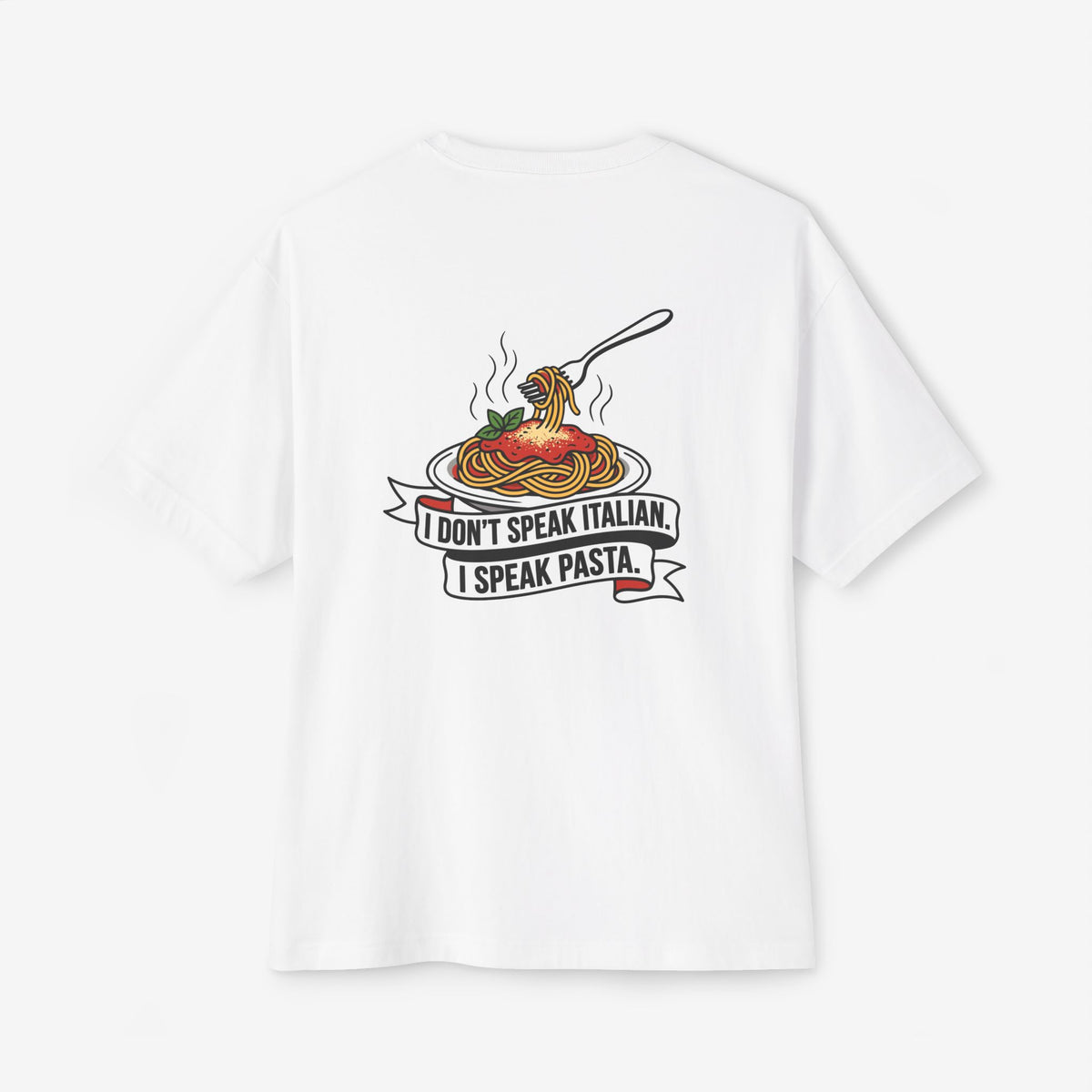 I Speak Pasta Oversized Boxy T-Shirt