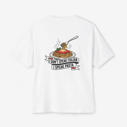 I Speak Pasta Oversized Boxy T-Shirt