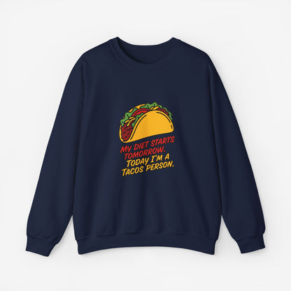My Diet Starts Tomorrow Funny Food Lover Sweatshirt