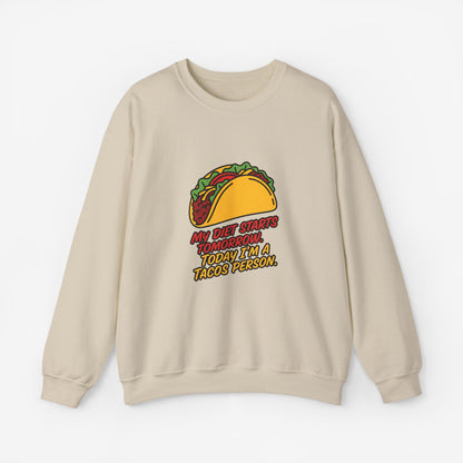 My Diet Starts Tomorrow Funny Food Lover Sweatshirt