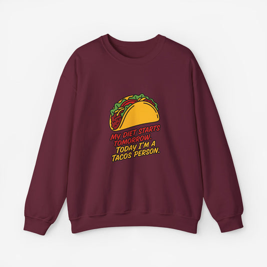 My Diet Starts Tomorrow Funny Food Lover Sweatshirt