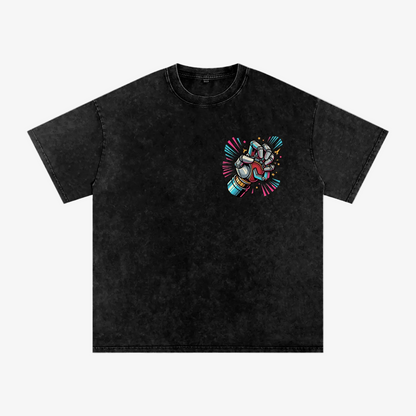 Claw Chaos Try Your Luck Snow Washed Oversized T-Shirt