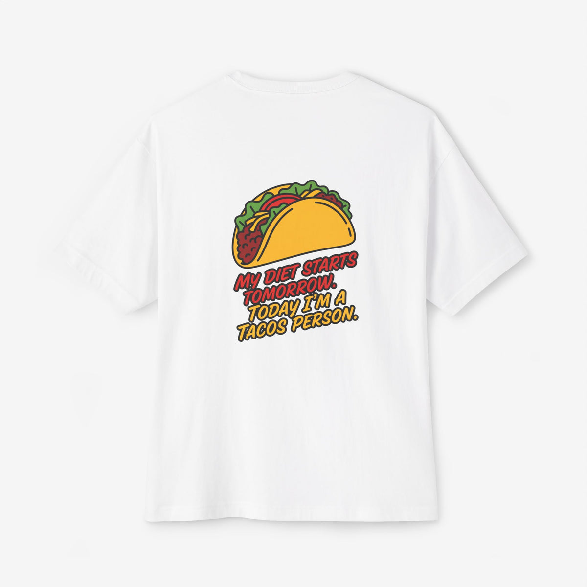 Tacos Person Taco Lover Oversized Boxy T-Shirt