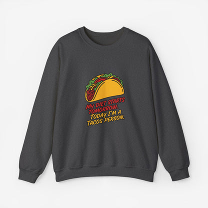 My Diet Starts Tomorrow Funny Food Lover Sweatshirt