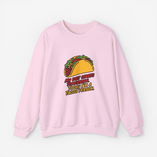 My Diet Starts Tomorrow Funny Food Lover Sweatshirt