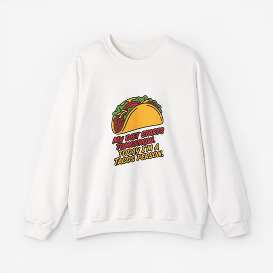 My Diet Starts Tomorrow Funny Food Lover Sweatshirt