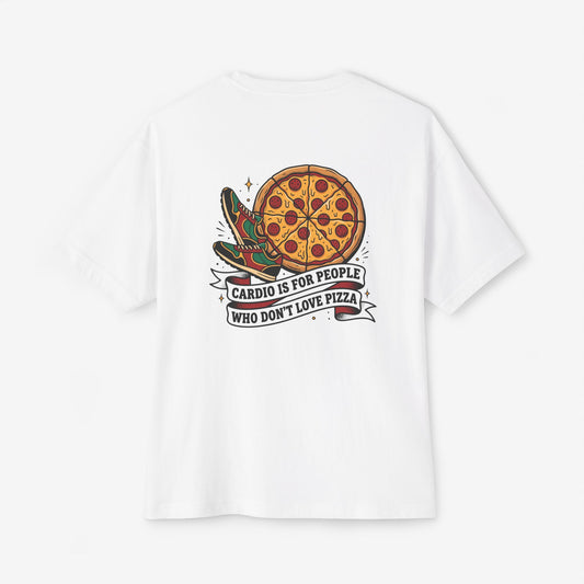 Cardio Is For People Who Don't Love Pizza Oversized Boxy T-Shirt