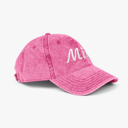 MILF Embroidered Vintage Pink Cap