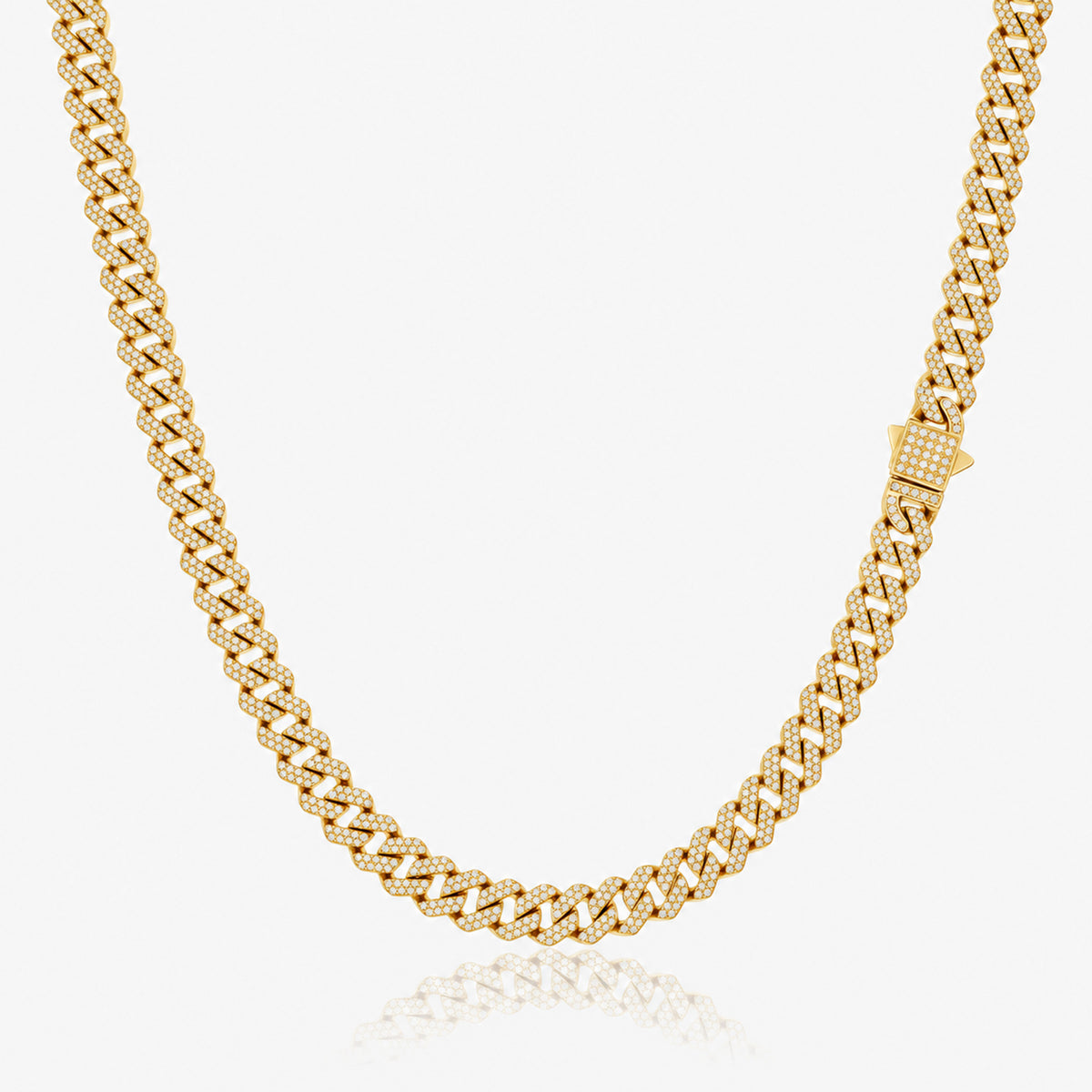8mm Iced Out Cuban Link Chain