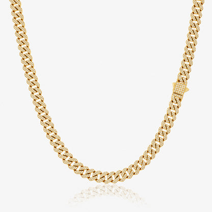 8mm Iced Out Cuban Link Chain