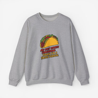 My Diet Starts Tomorrow Funny Food Lover Sweatshirt