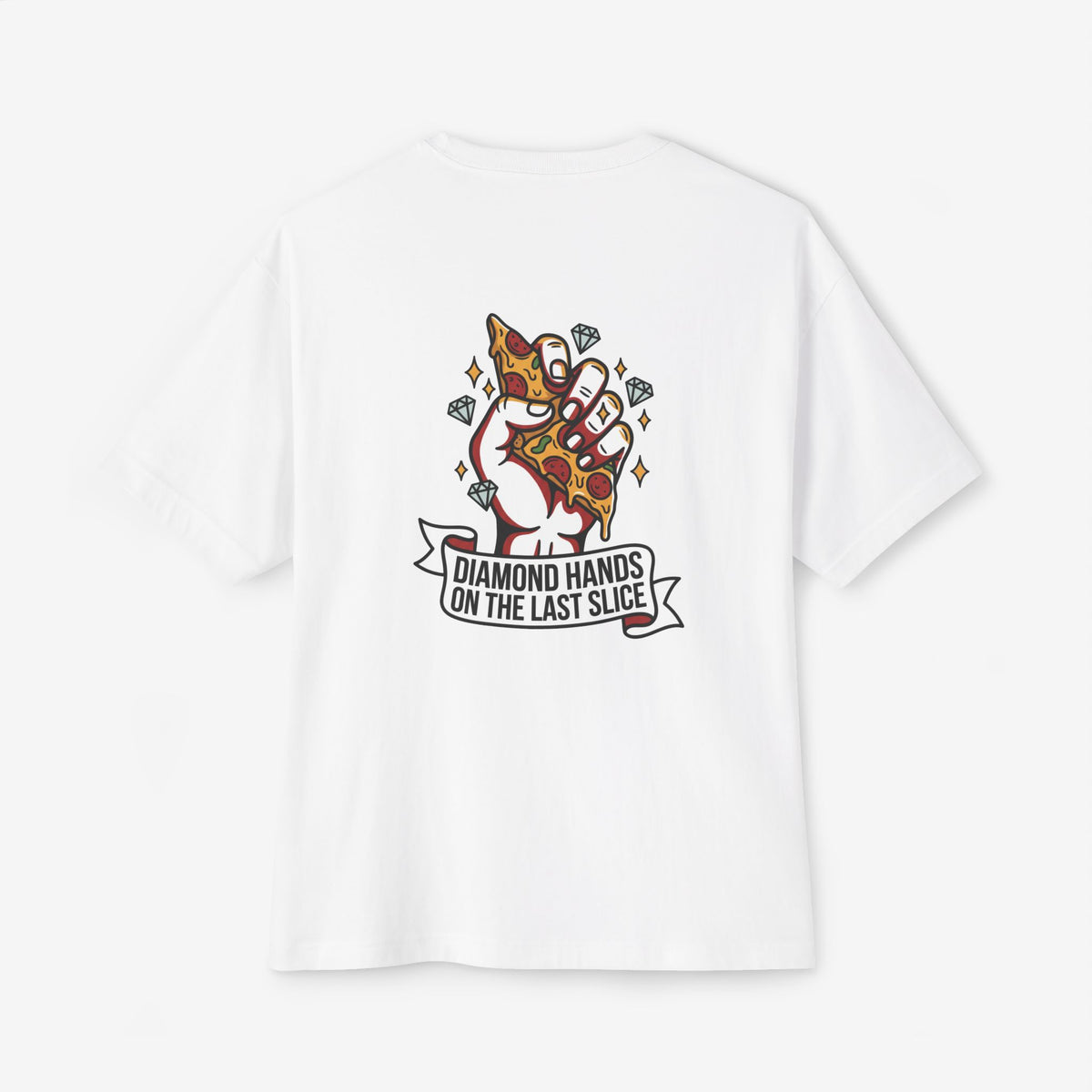 Diamond Hands On The Last Slice Oversized Boxy T-Shirt