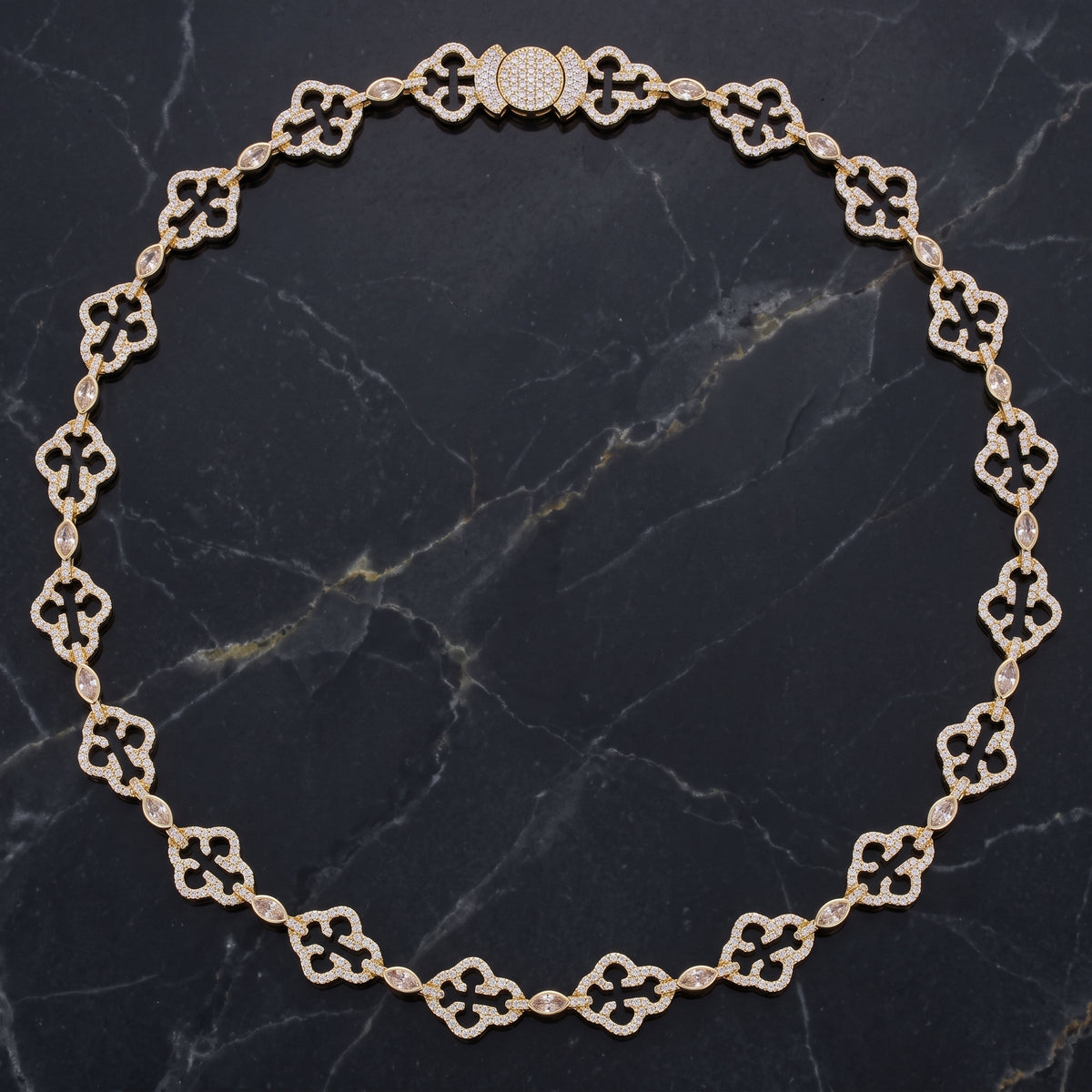 Iced Cross Chain Necklace