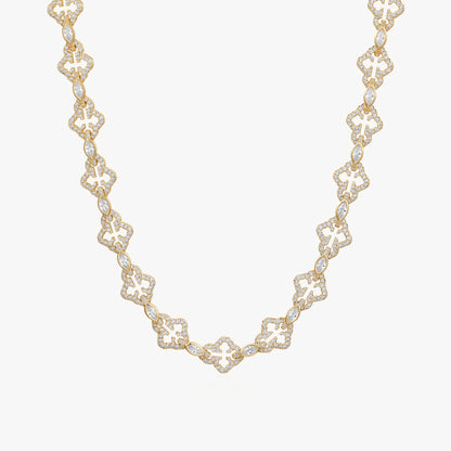 Iced Cross Chain Necklace