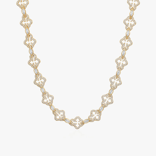 Iced Cross Chain Necklace