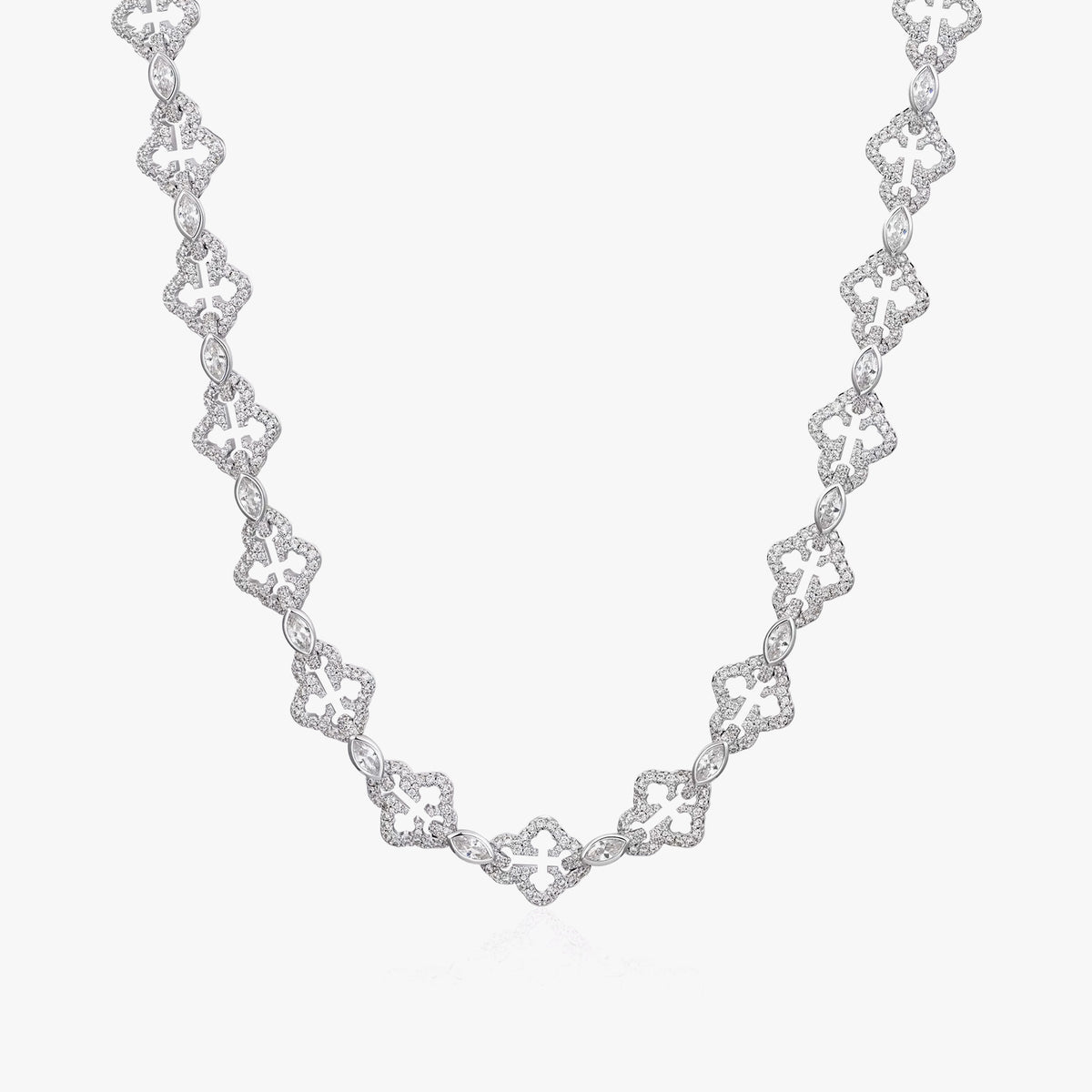 Iced Cross Chain Necklace