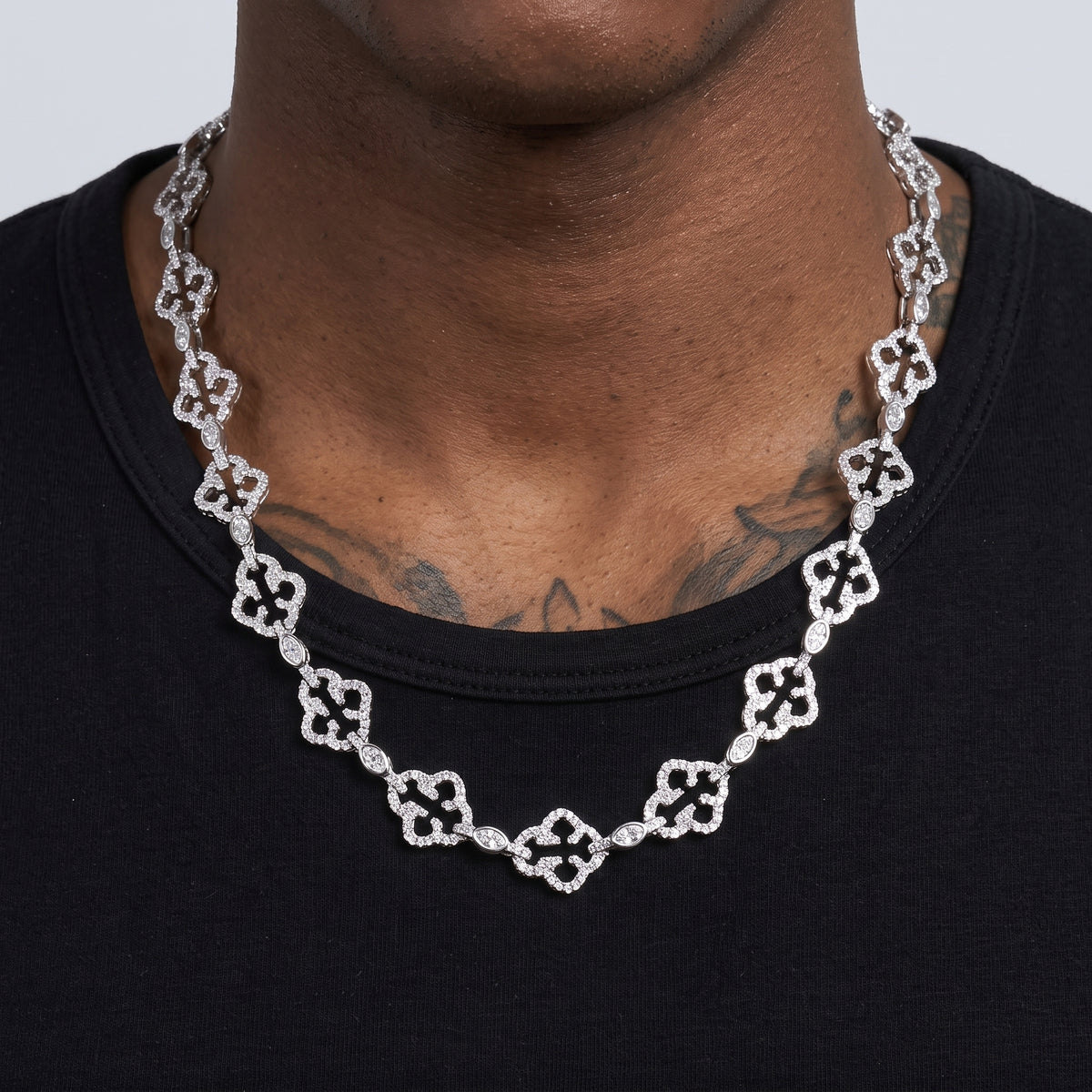 Iced Cross Chain Necklace