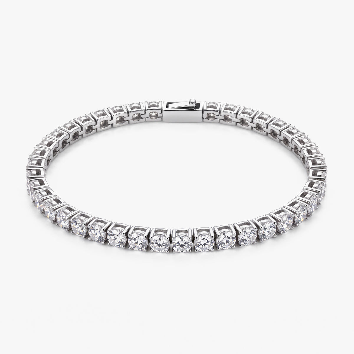 Silver Moissanite Tennis Bracelet 4mm