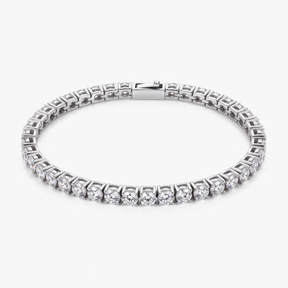 Silver Moissanite Tennis Bracelet 4mm