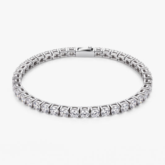 Silver Moissanite Tennis Bracelet 4mm