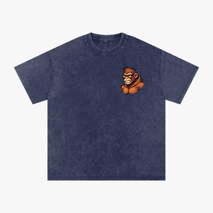 AI Overlord Snow Washed Oversized Cotton T-Shirt