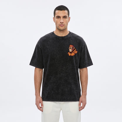 AI Overlord Snow Washed Oversized Cotton T-Shirt