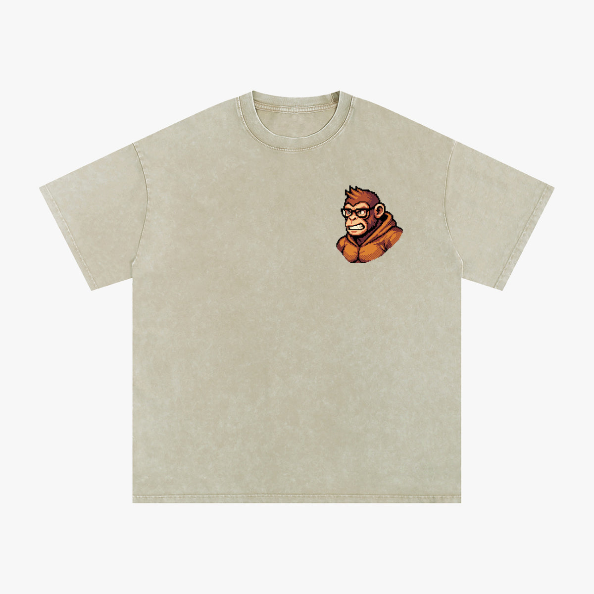 AI Overlord Snow Washed Oversized Cotton T-Shirt