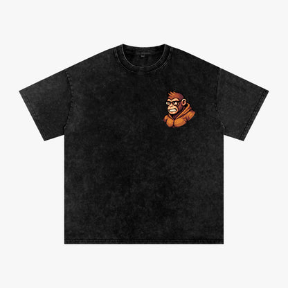 AI Overlord Snow Washed Oversized Cotton T-Shirt
