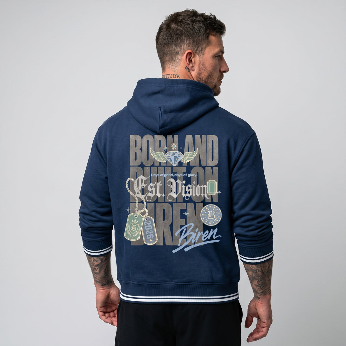 Late Night Skies Navy Blue Hoodie