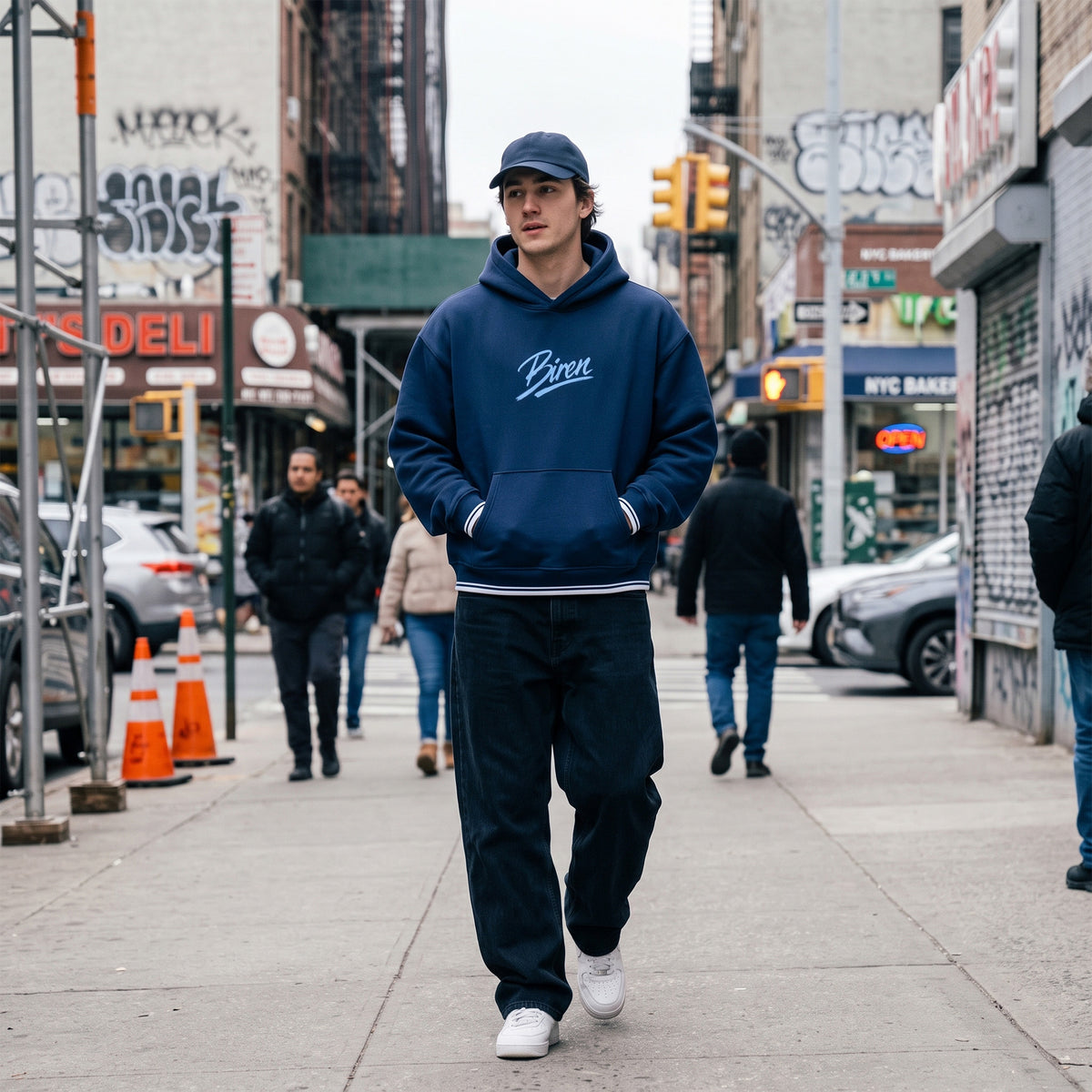 Late Night Skies Navy Blue Hoodie