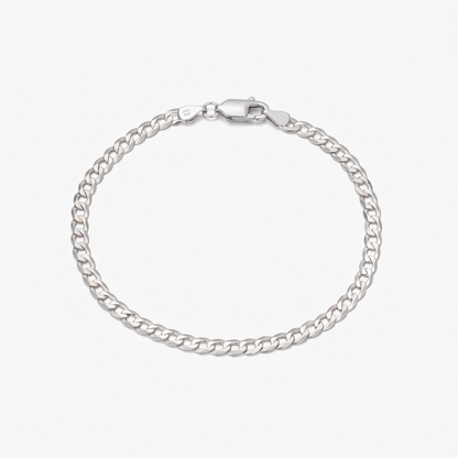 Cuban Link Bracelet 3mm 925 Sterling Silver