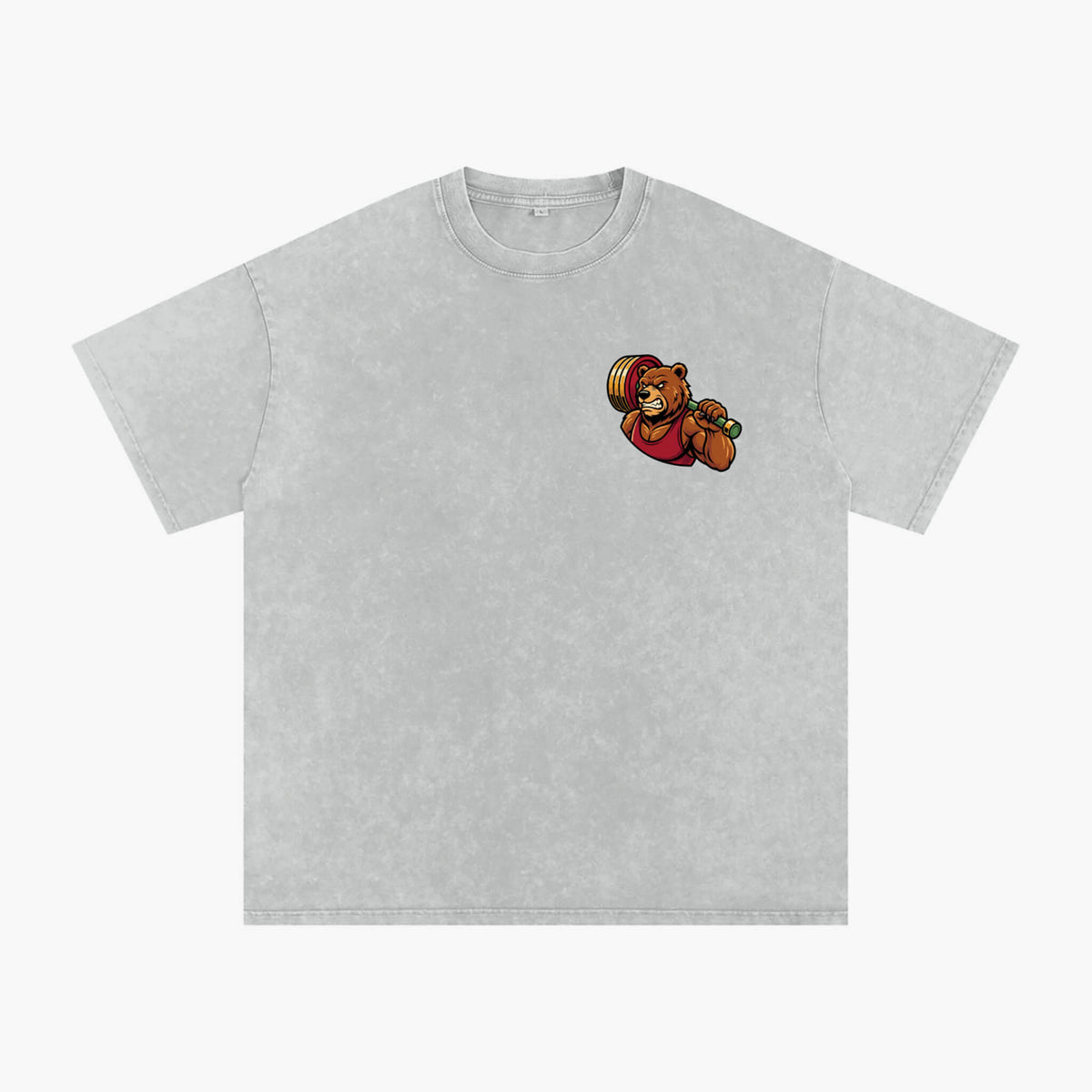 Grizzly Gym Grind Snow Washed Oversized Tee