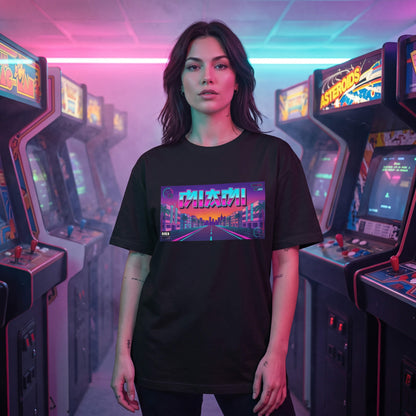 Miami Retro Anime Style Oversized Boxy T-Shirt