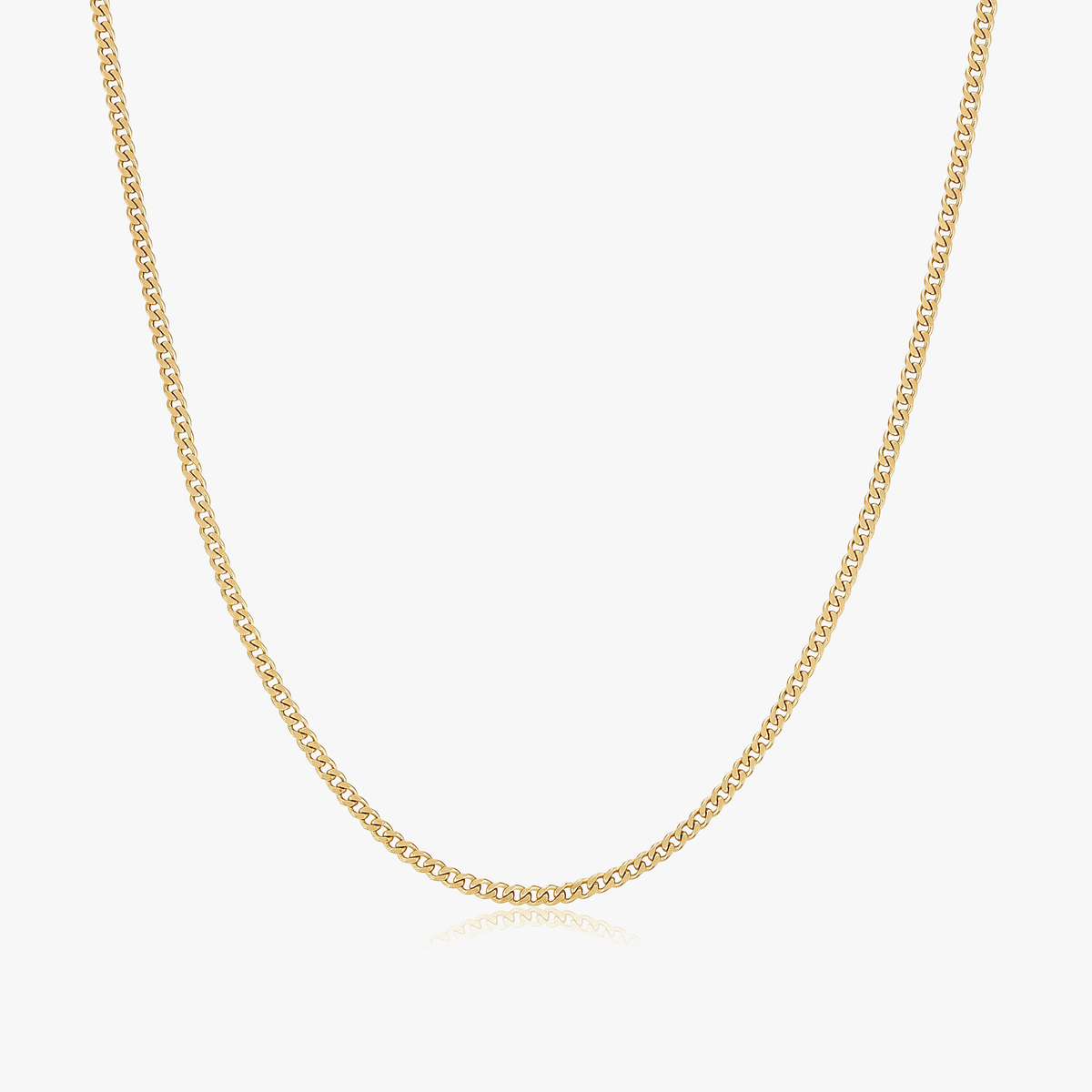 Men's 3mm gold Miami Cuban link chain necklace