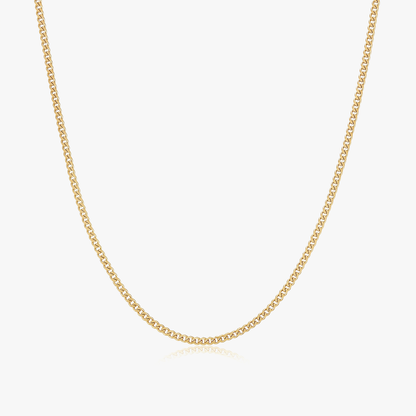 Men's 3mm gold Miami Cuban link chain necklace