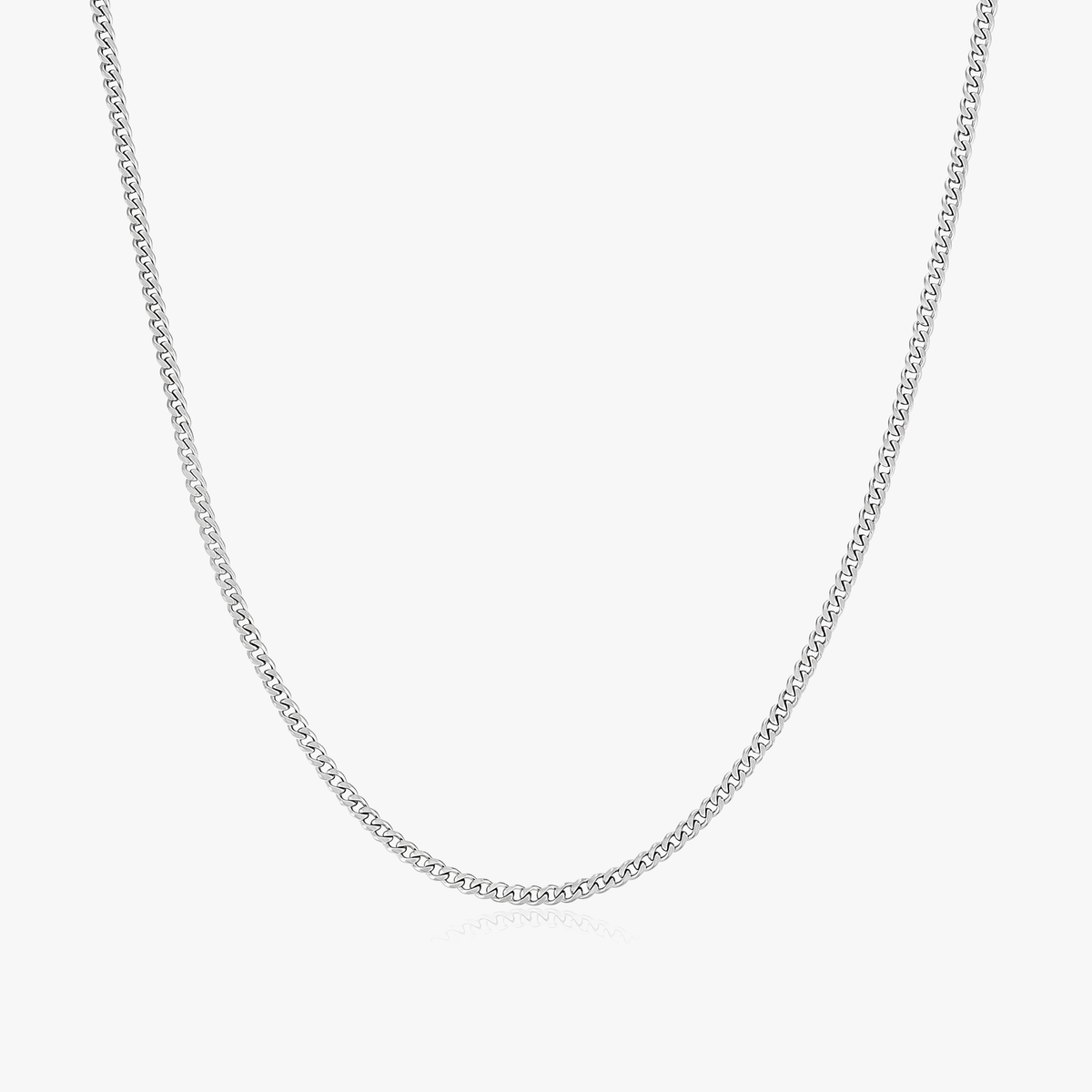 Men's 3mm silver Miami Cuban link chain necklace