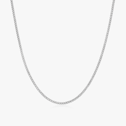 Men's 3mm silver Miami Cuban link chain necklace