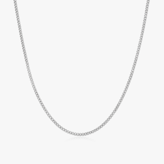 Men's 3mm silver Miami Cuban link chain necklace
