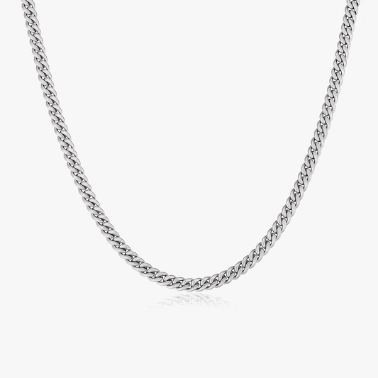 Men's 5mm silver Miami Cuban link chain necklace