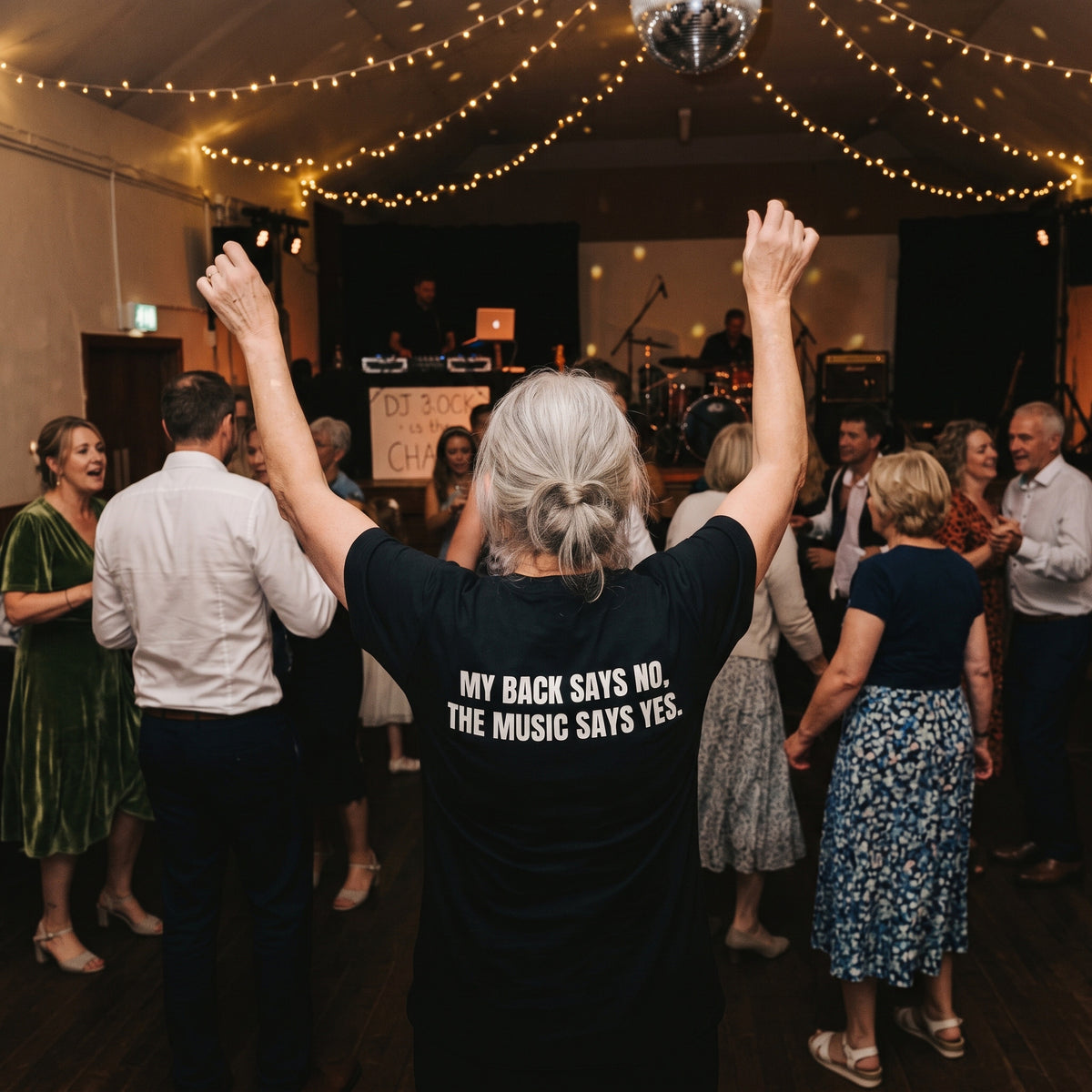 Music Lover Tee - My Back Says No, The Music Says Yes