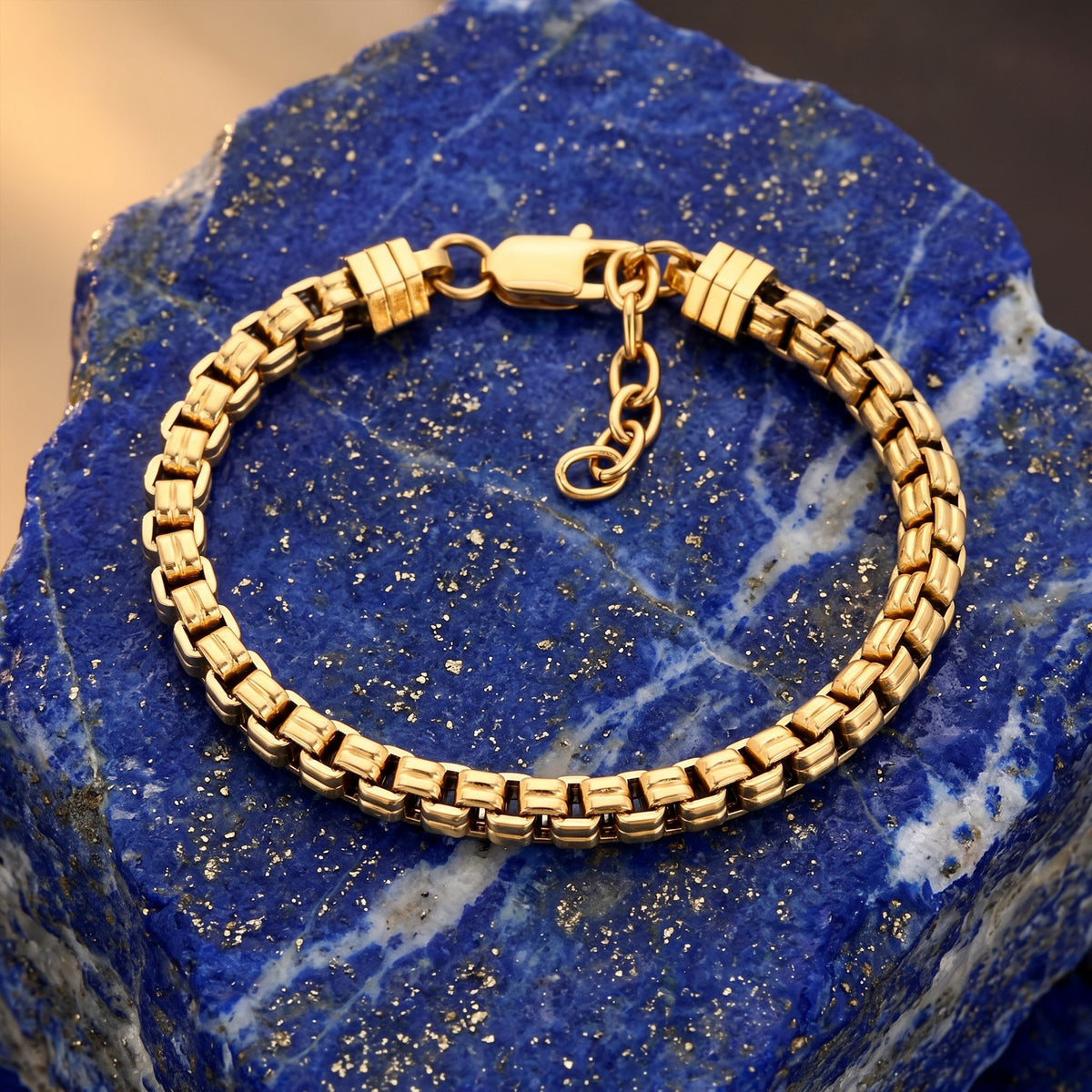 Punk Double Box Chain Bracelet
