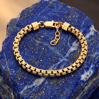 Punk Double Box Chain Bracelet
