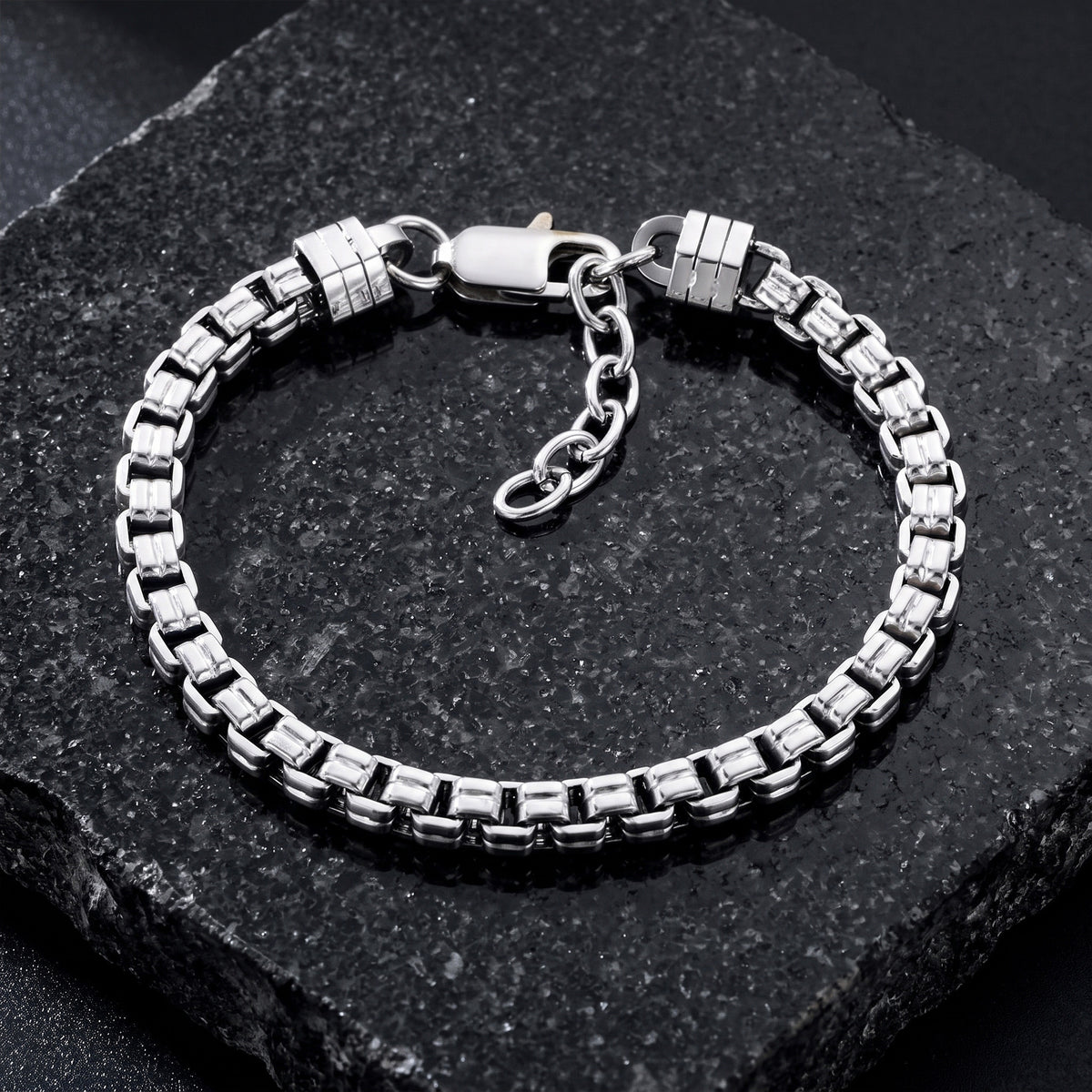 Punk Double Box Chain Bracelet