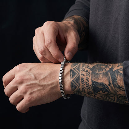Punk Double Box Chain Bracelet
